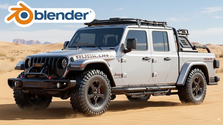 BLENDER: Vẽ Xe Jeep Gladiator Rubicon Từ A đến Z