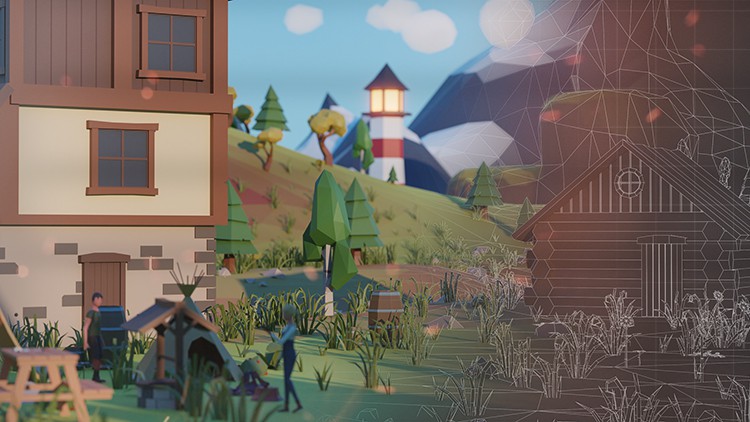 Khóa học Low Poly Environment trong Blender