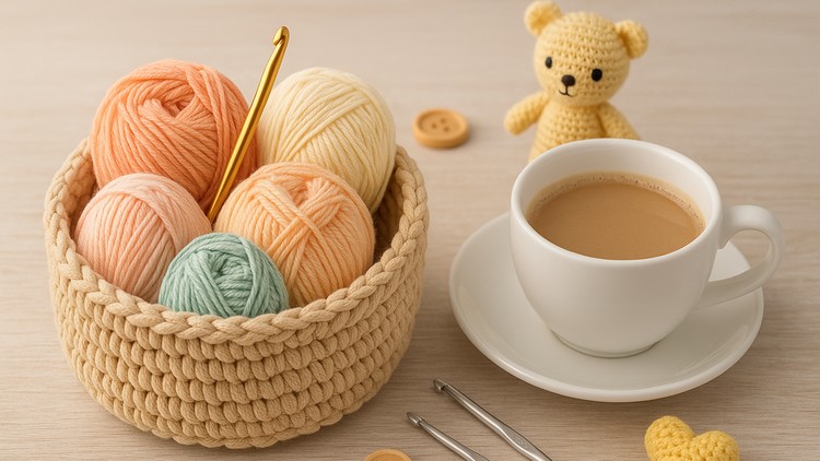 Móc len cho người mới: Học mũi cơ bản, tạo hình và dự án thú vị