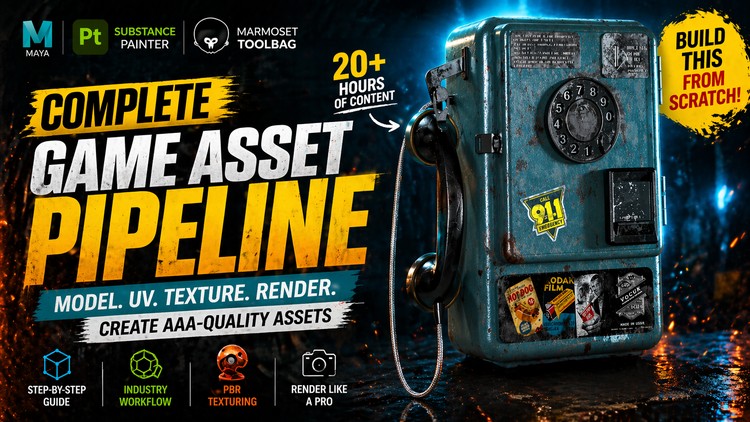 3D Modeling cho Game: Tạo Asset AAA trong Maya & Substance